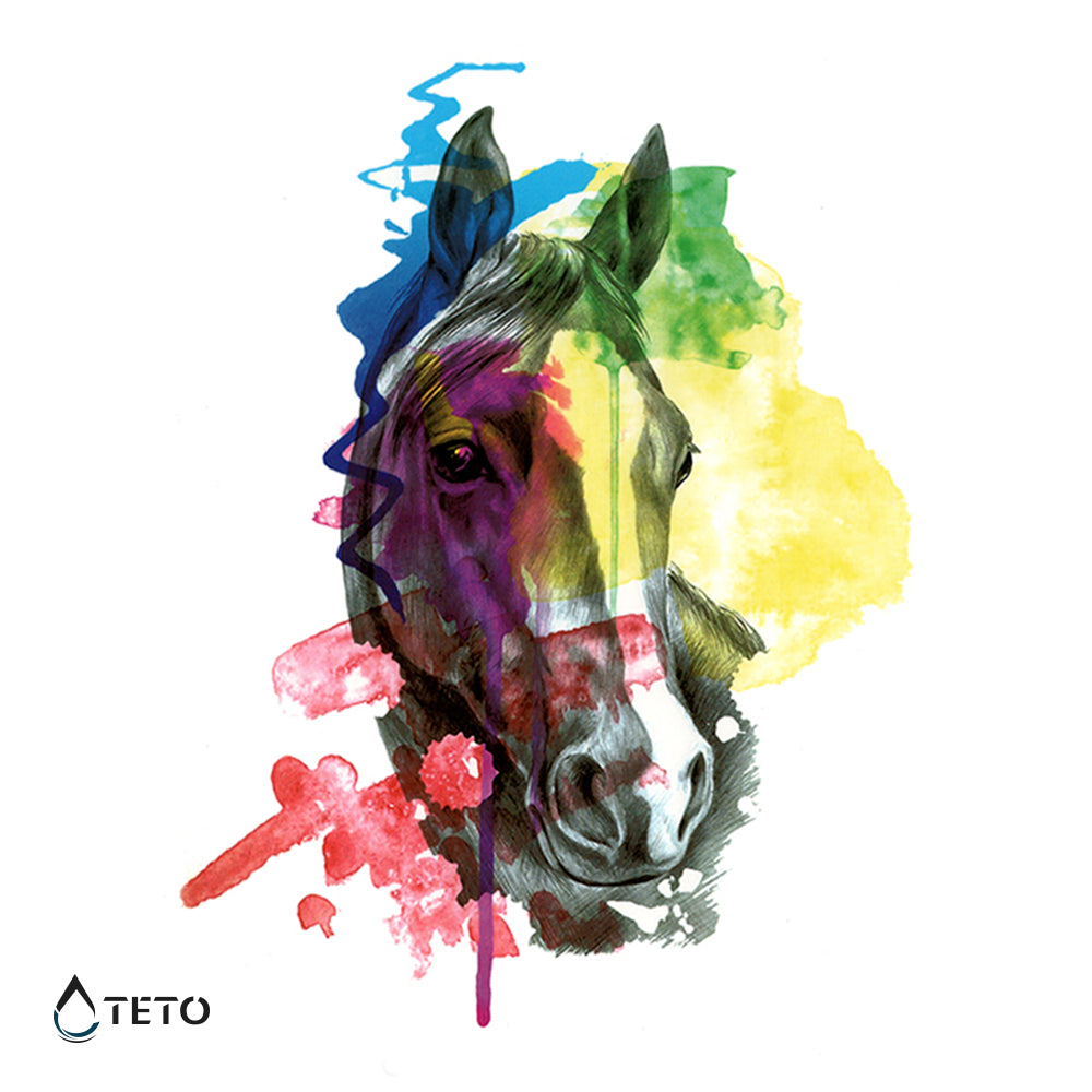 Večbarvni konj - TETO Začasne Tetovaže