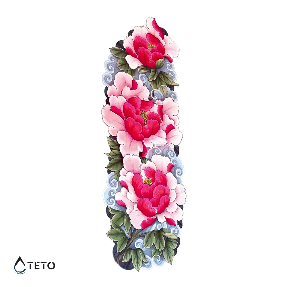 Rože z listi - TETO Začasne Tetovaže