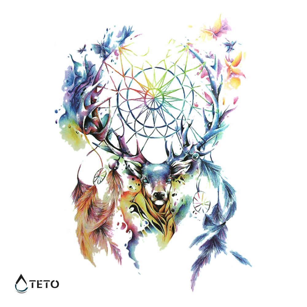 Jelen z lovilcem sanj - TETO Začasne Tetovaže