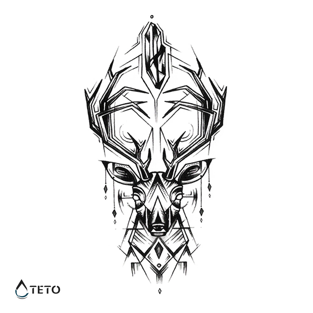 Geometrijski jelen - TETO Začasne Tetovaže