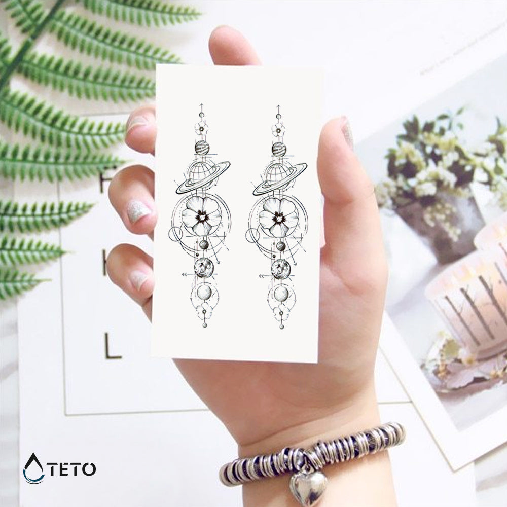 Vrstica planetov - Set - TETO Začasne Tetovaže
