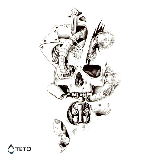 Mehanska lobanja - TETO Začasne Tetovaže