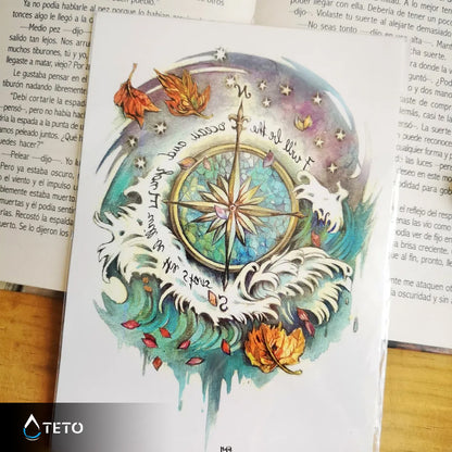 Jesenski kompas - TETO Začasne Tetovaže