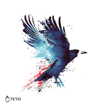 Ptica v akvarelu - TETO Začasne Tetovaže