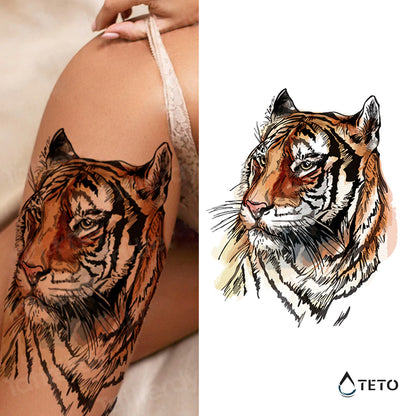 Narisan tiger - TETO Začasne Tetovaže