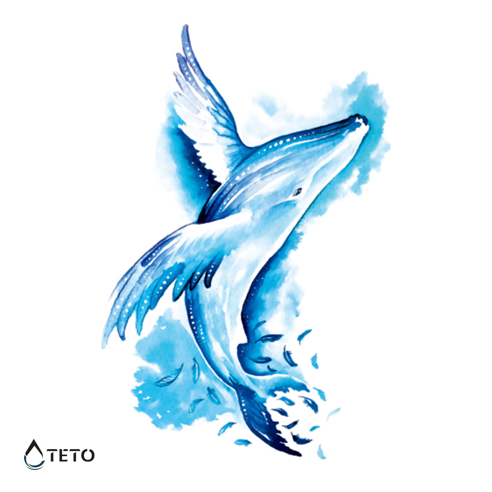 Skakajoči kit - TETO Začasne Tetovaže