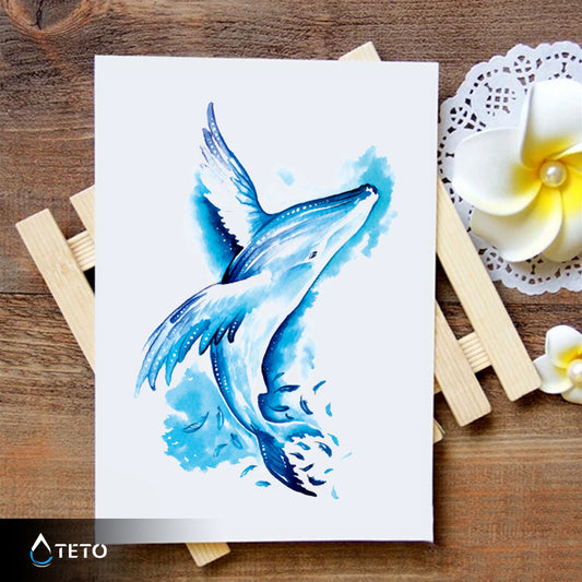 Skakajoči kit - TETO Začasne Tetovaže