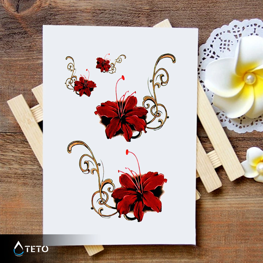 Tropsko cvetje - Set - TETO Začasne Tetovaže