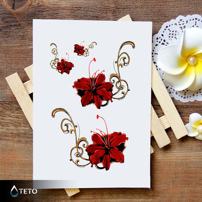 Tropsko cvetje - Set - TETO Začasne Tetovaže