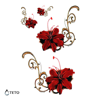 Tropsko cvetje - Set - TETO Začasne Tetovaže
