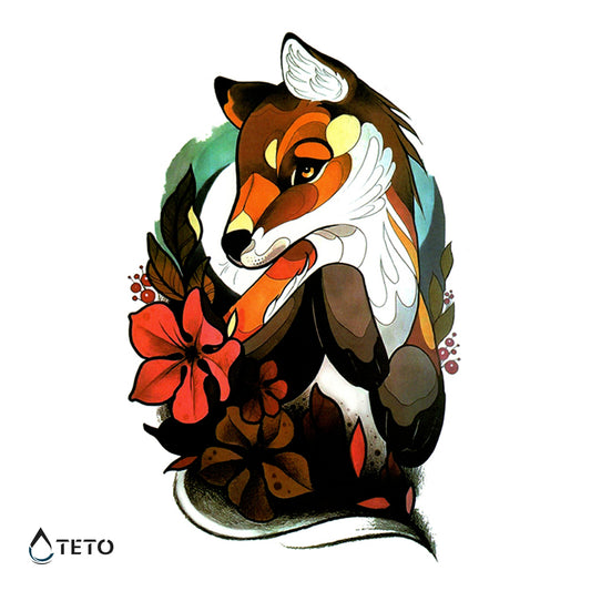 Lisica z rožami - TETO Začasne Tetovaže