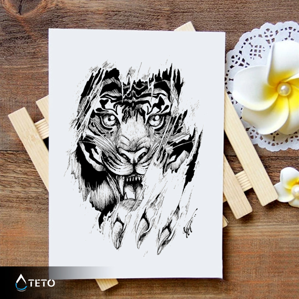 Nevaren tiger - TETO Začasne Tetovaže