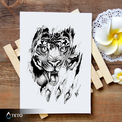Nevaren tiger - TETO Začasne Tetovaže