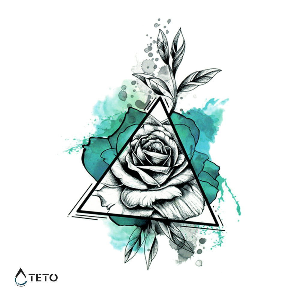 Modra vrtnica v trikotniku - TETO Začasne Tetovaže