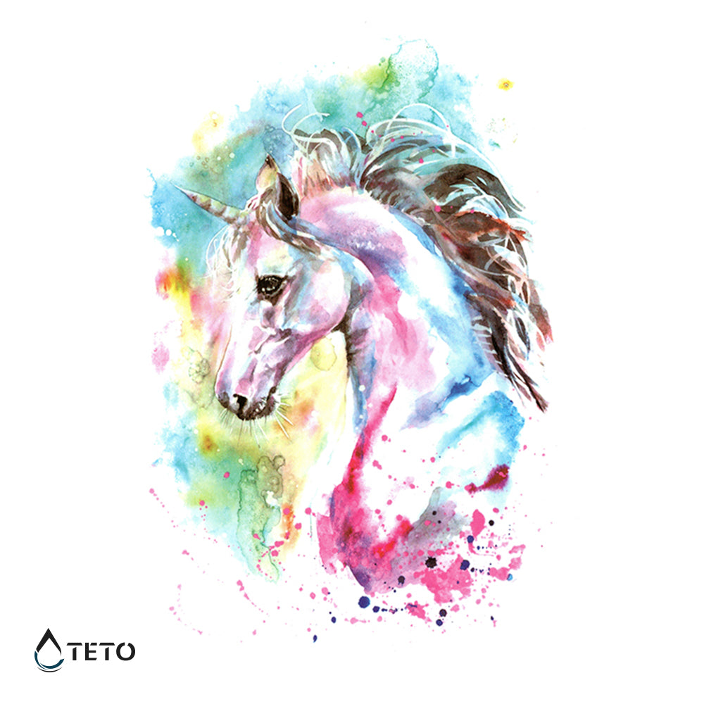 Romantični samorog - TETO Začasne Tetovaže
