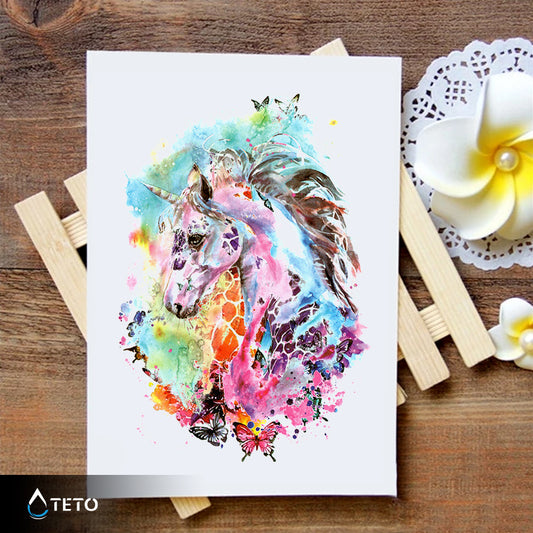 Romantični samorog - TETO Začasne Tetovaže