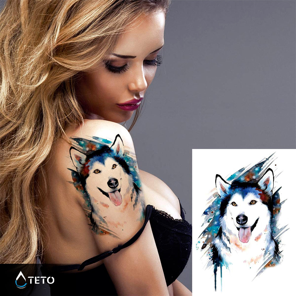 Husky pes - TETO Začasne Tetovaže