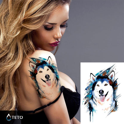 Husky pes - TETO Začasne Tetovaže