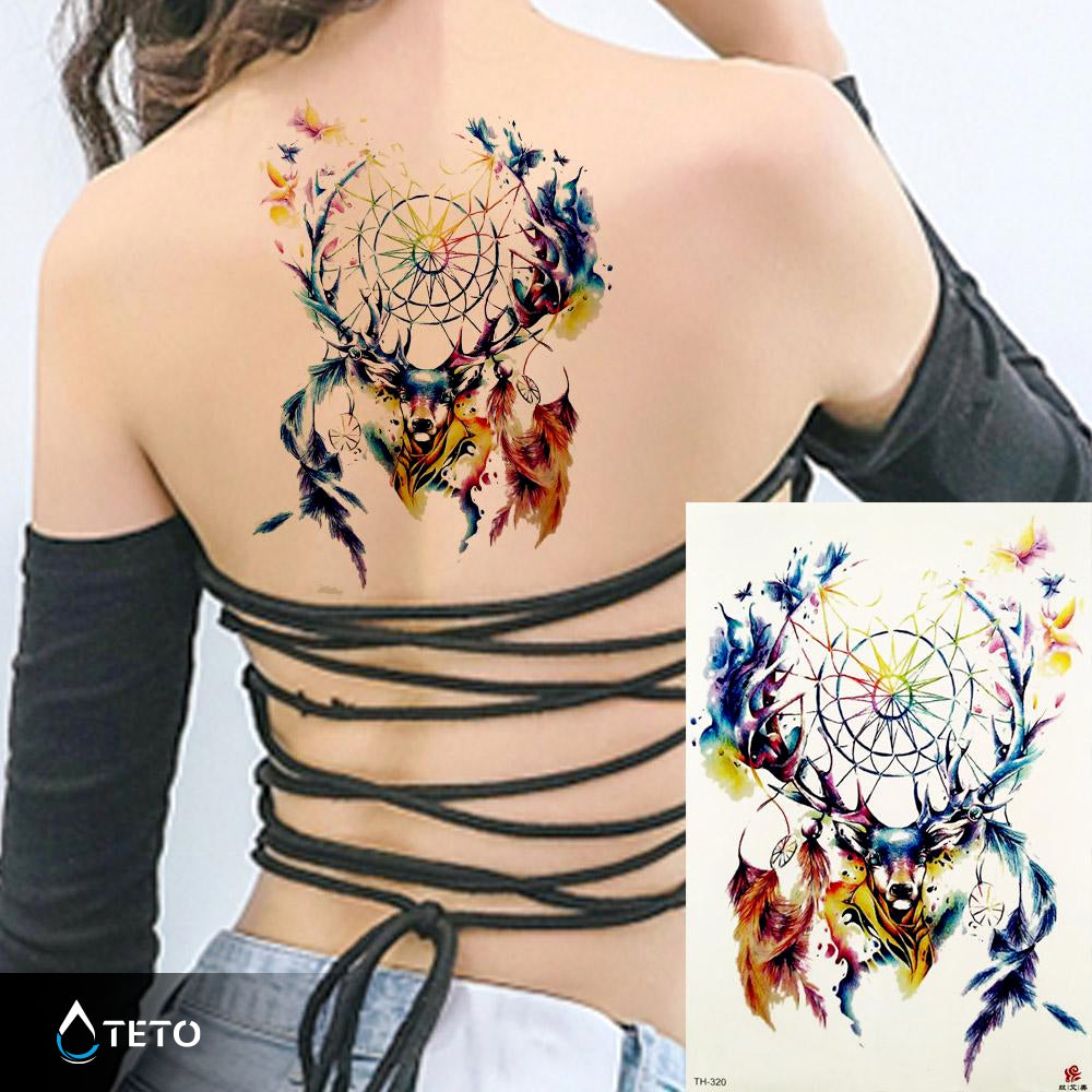 Jelen z lovilcem sanj - TETO Začasne Tetovaže