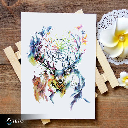 Jelen z lovilcem sanj - TETO Začasne Tetovaže