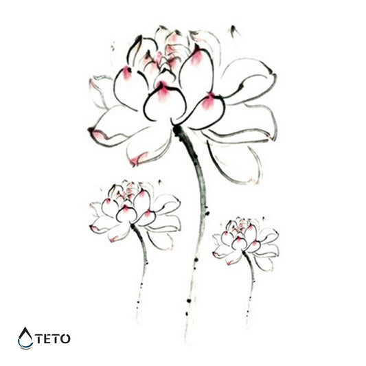 Bele rože - Set - TETO Začasne Tetovaže