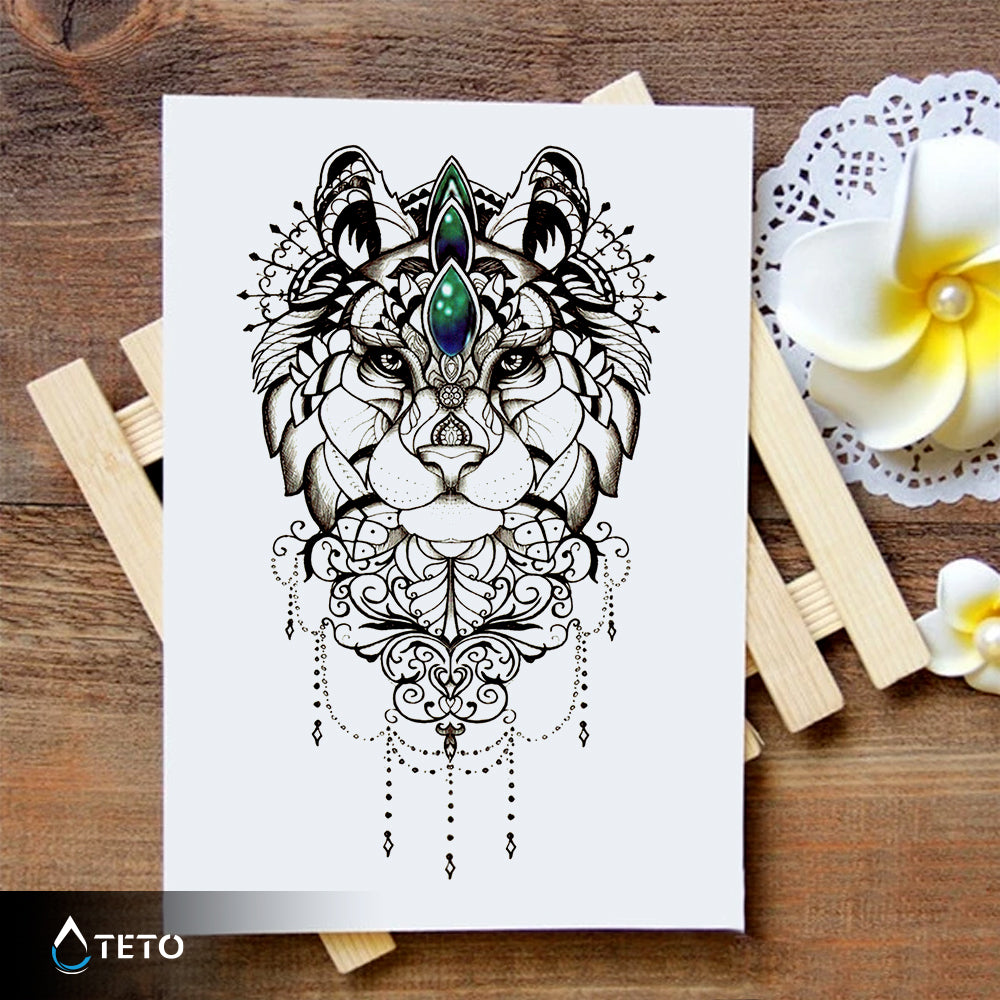 Tiger z okraski - TETO Začasne Tetovaže