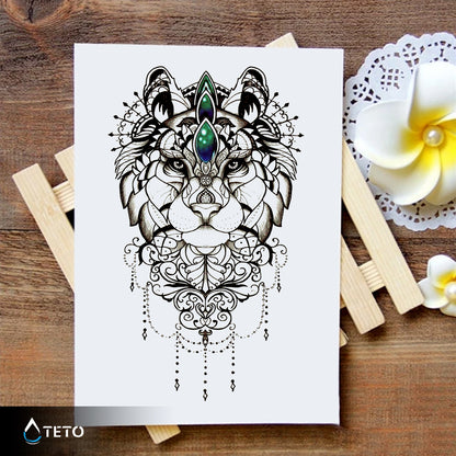 Tiger z okraski - TETO Začasne Tetovaže