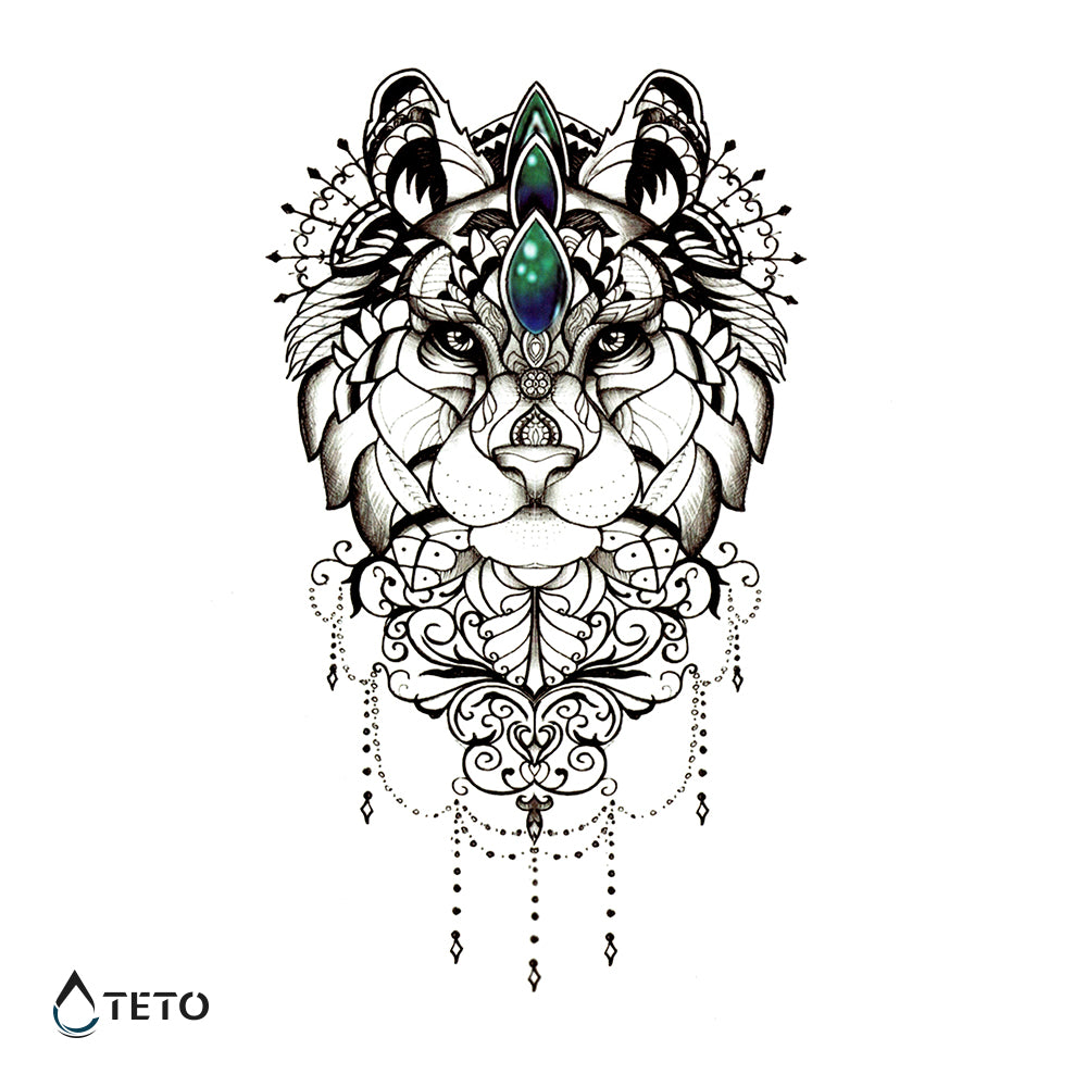 Tiger z okraski - TETO Začasne Tetovaže