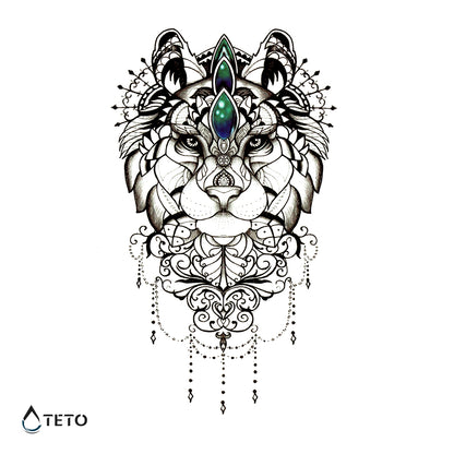 Tiger z okraski - TETO Začasne Tetovaže