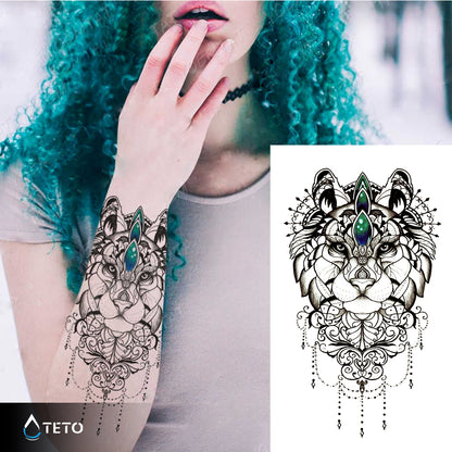 Tiger z okraski - TETO Začasne Tetovaže