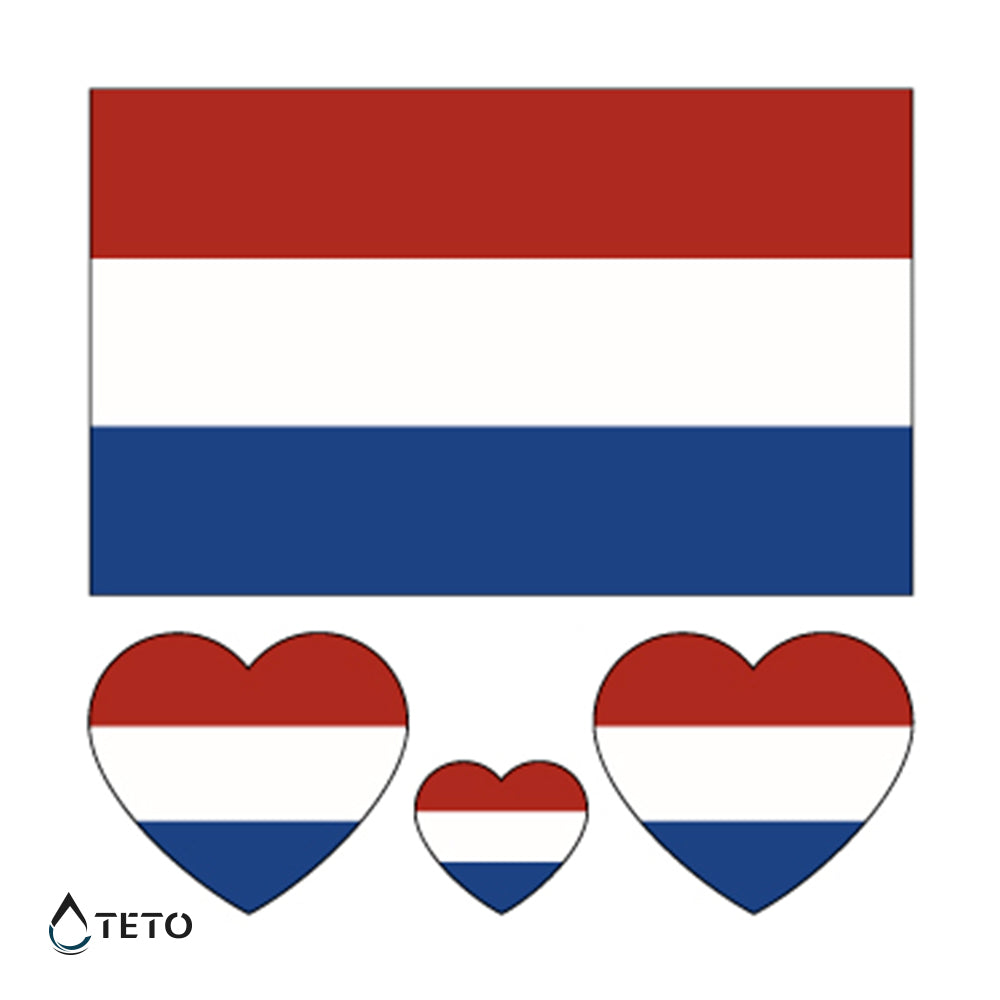 Zastava nizozemske - Set - TETO Začasne Tetovaže