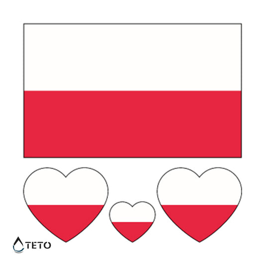 Zastava poljske - Set - TETO Začasne Tetovaže