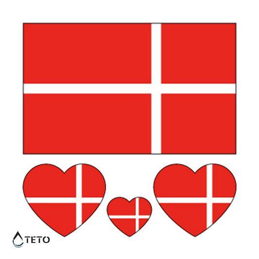 Zastava danske - Set - TETO Začasne Tetovaže