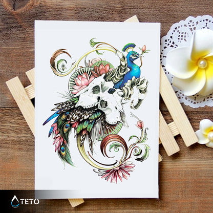 Pav z lobanjami - TETO Začasne Tetovaže