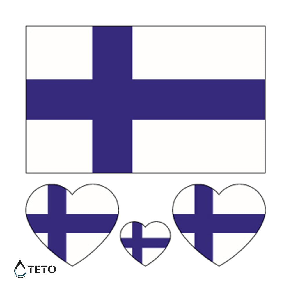 Zastava finske - Set - TETO Začasne Tetovaže