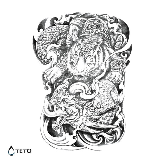 Kraljevski tiger - TETO Začasne Tetovaže