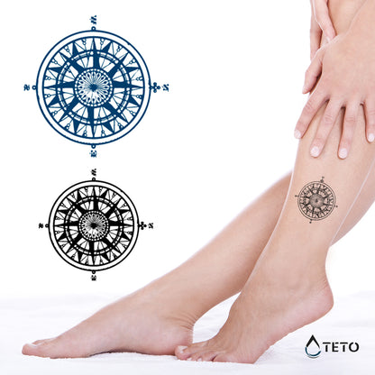 Dvobarvni kompasi - Set - TETO Začasne Tetovaže