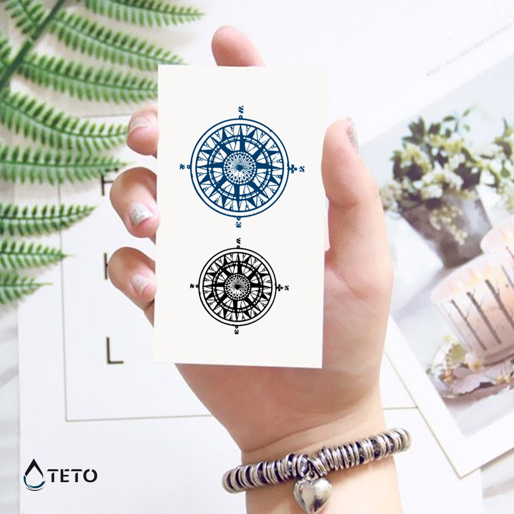 Dvobarvni kompasi - Set - TETO Začasne Tetovaže