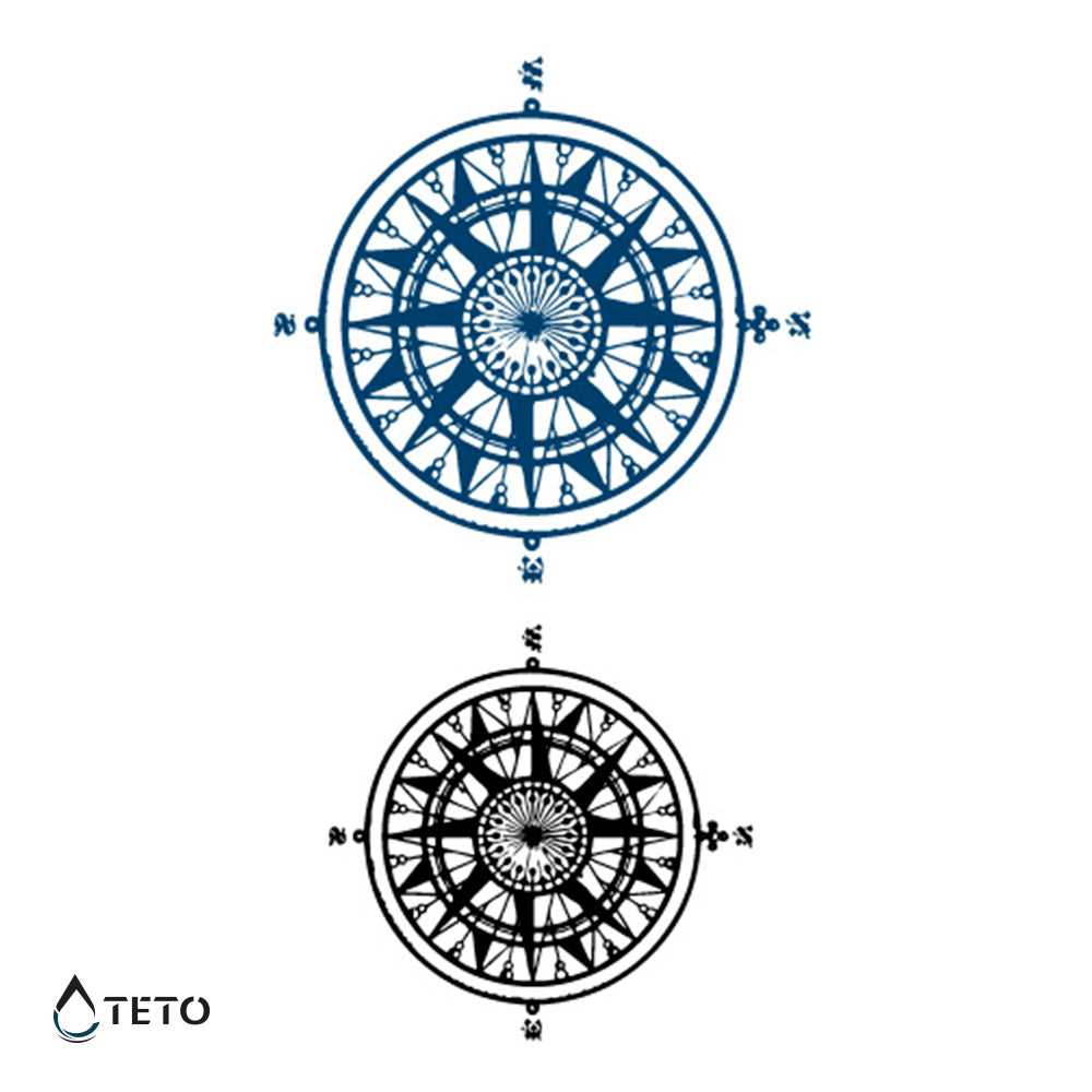 Dvobarvni kompasi - Set - TETO Začasne Tetovaže