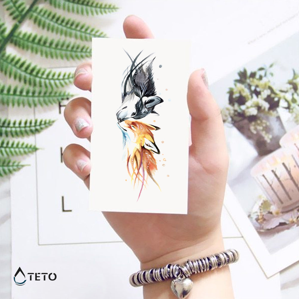 Volk in lisica - TETO Začasne Tetovaže