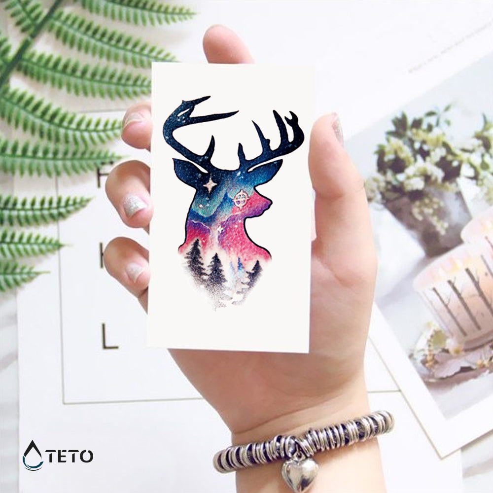 Nočni jelen - TETO Začasne Tetovaže