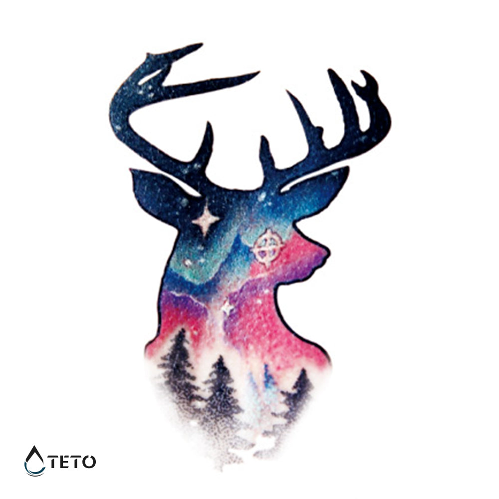 Nočni jelen - TETO Začasne Tetovaže