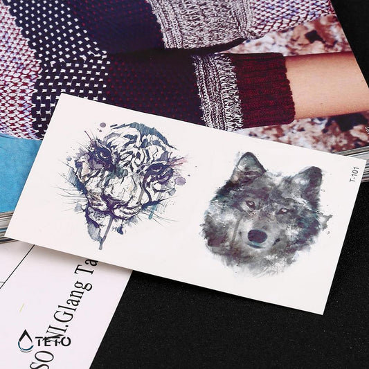 Tiger in volk - Set - TETO Začasne Tetovaže