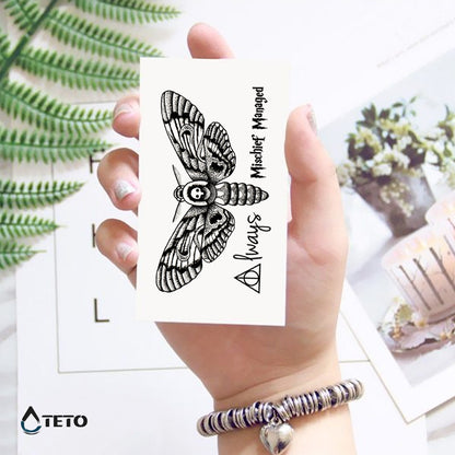 Metulj mrtvaška glava / Harry Potter - Set - TETO Začasne Tetovaže