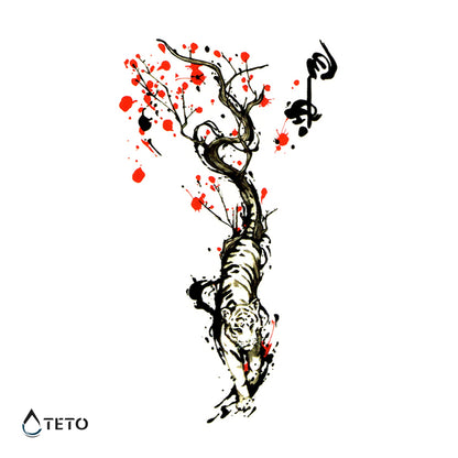 Romantični tiger - TETO Začasne Tetovaže