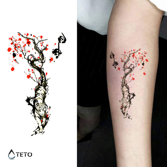 Romantični tiger - TETO Začasne Tetovaže