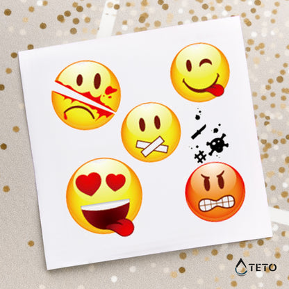 Emotikoni – Tip A - Set - TETO Začasne Tetovaže