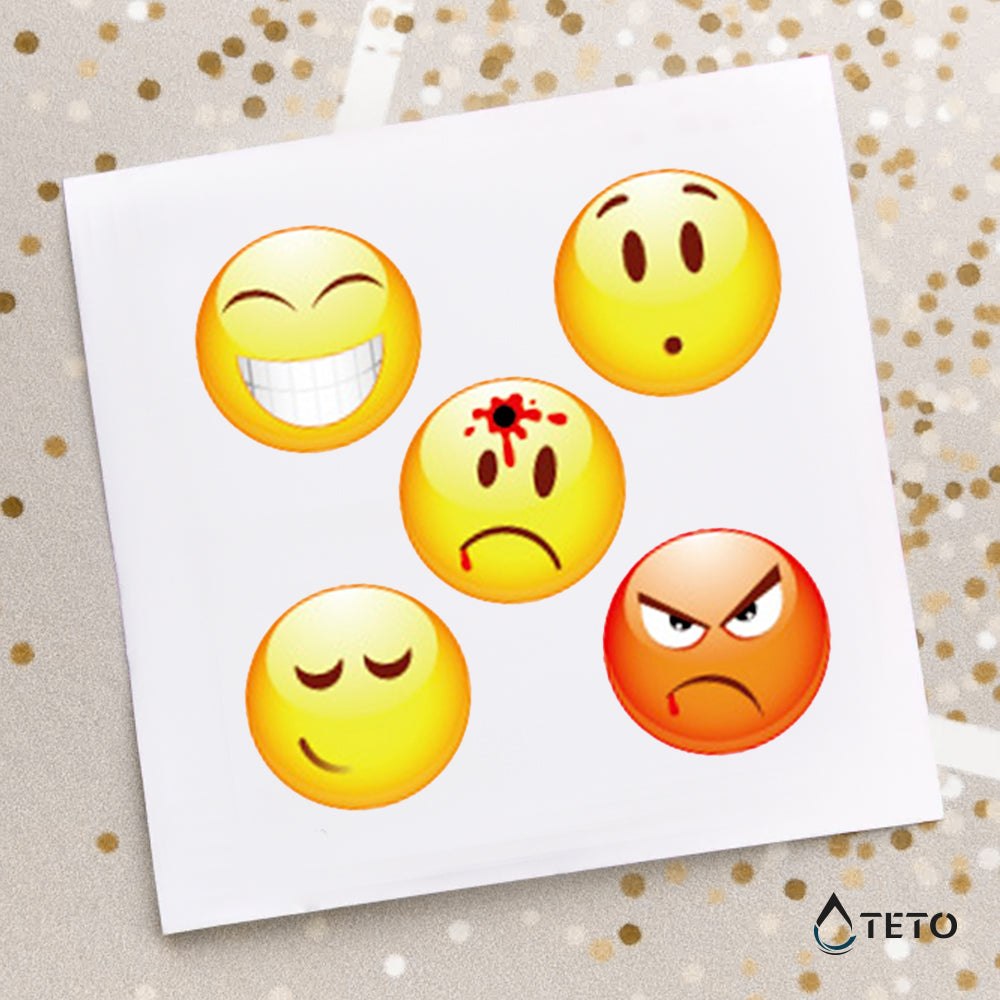 Emotikoni – Tip B - Set - TETO Začasne Tetovaže