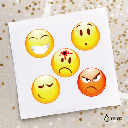 Emotikoni – Tip B - Set - TETO Začasne Tetovaže