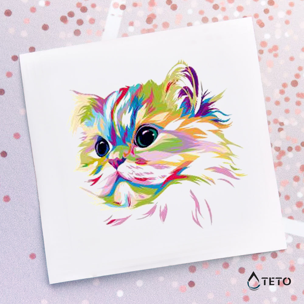 Večbarvna mačka - TETO Začasne Tetovaže